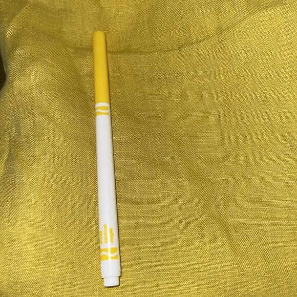 Terzo Millennio Womens Medium Yellow 100% Linen Blouse Tunic Button Back - Picture 10 of 10